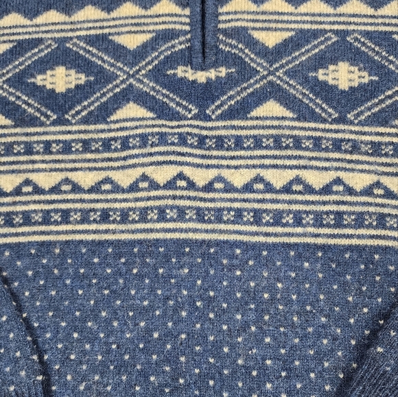 Rover & Lakes Fair Isle Lambswool blend 1/4 Zip Pullover Sweater 56 XXL - Picture 2 of 6